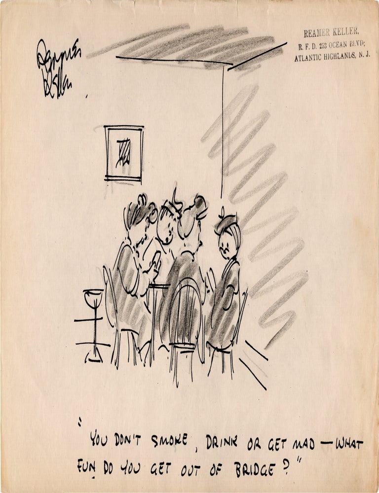 Substantial archive of cartoon artwork by American comics artist Reamer Keller