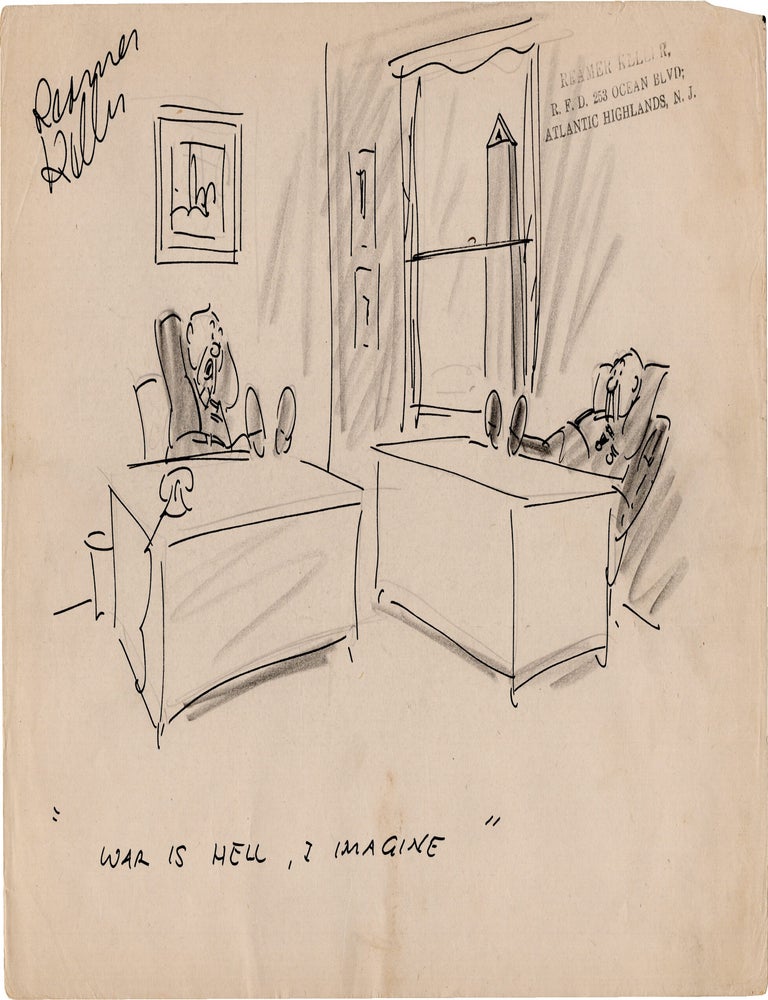 Substantial archive of cartoon artwork by American comics artist Reamer Keller