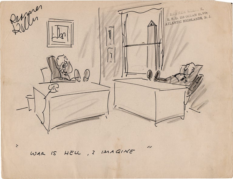 Substantial archive of cartoon artwork by American comics artist Reamer Keller
