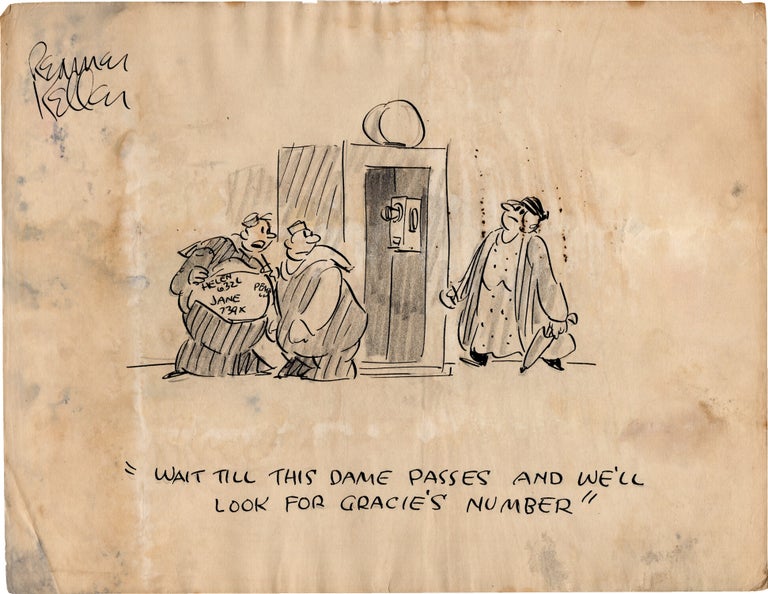 Substantial archive of cartoon artwork by American comics artist Reamer Keller