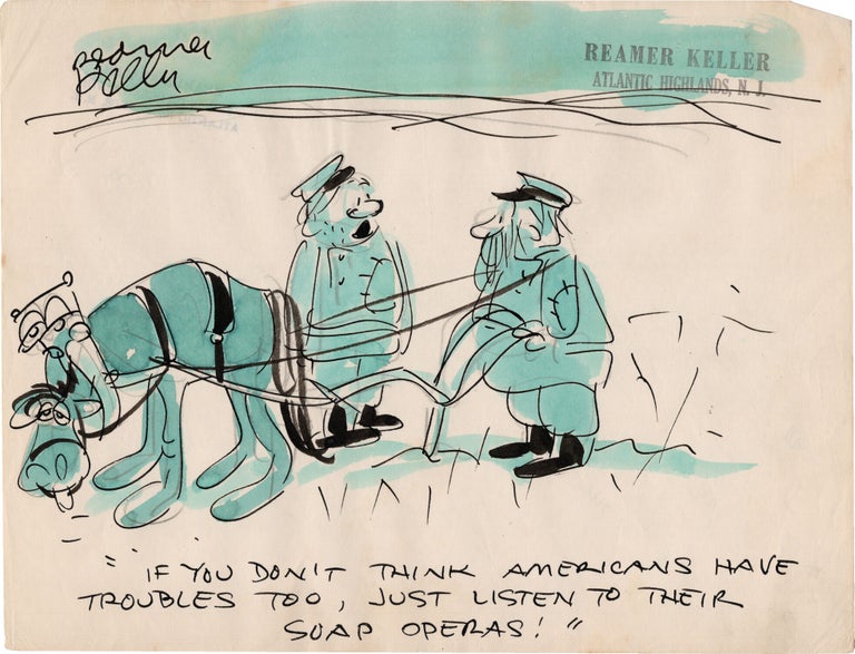 Substantial archive of cartoon artwork by American comics artist Reamer Keller