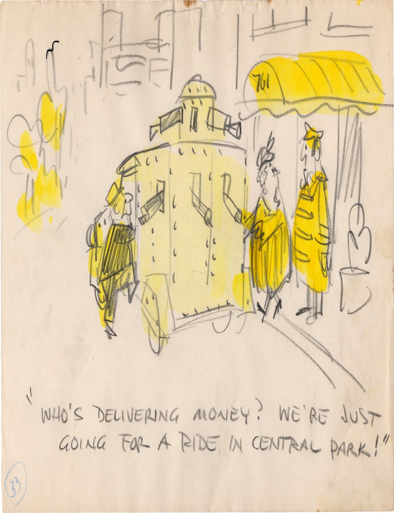 Substantial archive of cartoon artwork by American comics artist Reamer Keller