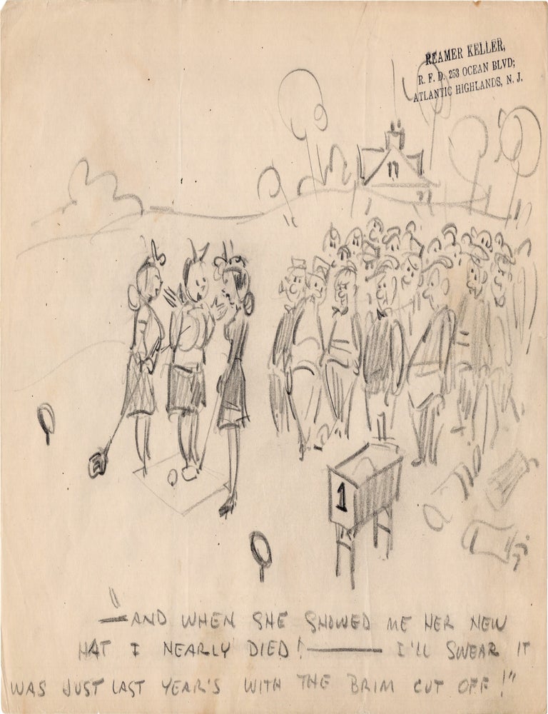 Substantial archive of cartoon artwork by American comics artist Reamer Keller