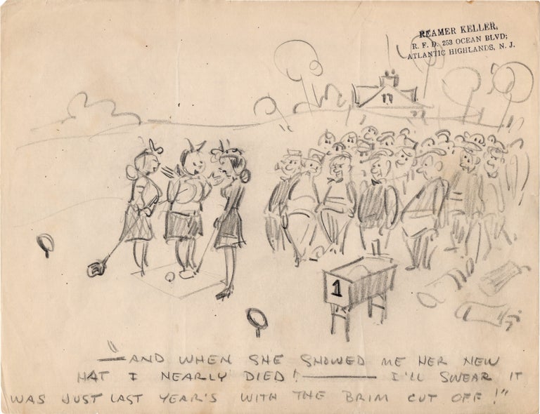 Substantial archive of cartoon artwork by American comics artist Reamer Keller
