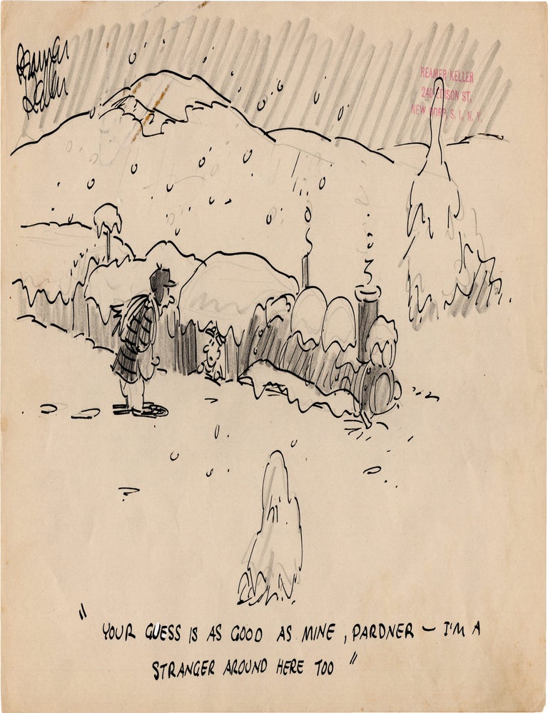 Substantial archive of cartoon artwork by American comics artist Reamer Keller