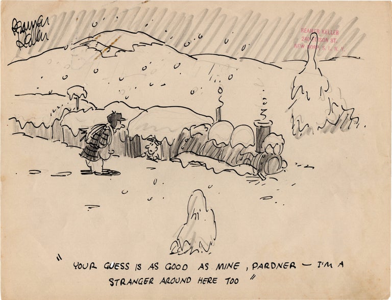Substantial archive of cartoon artwork by American comics artist Reamer Keller