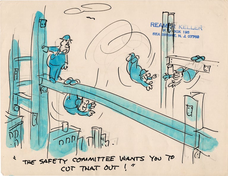 Substantial archive of cartoon artwork by American comics artist Reamer Keller