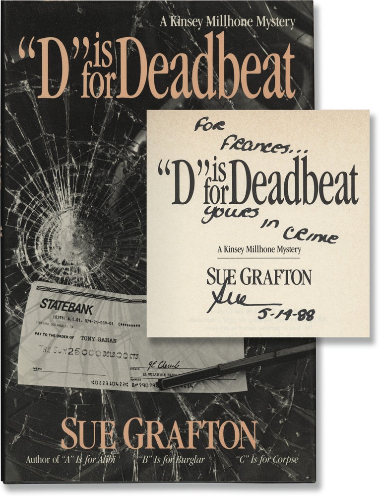 D is for Deadbeat (First Edition, inscribed in 1988