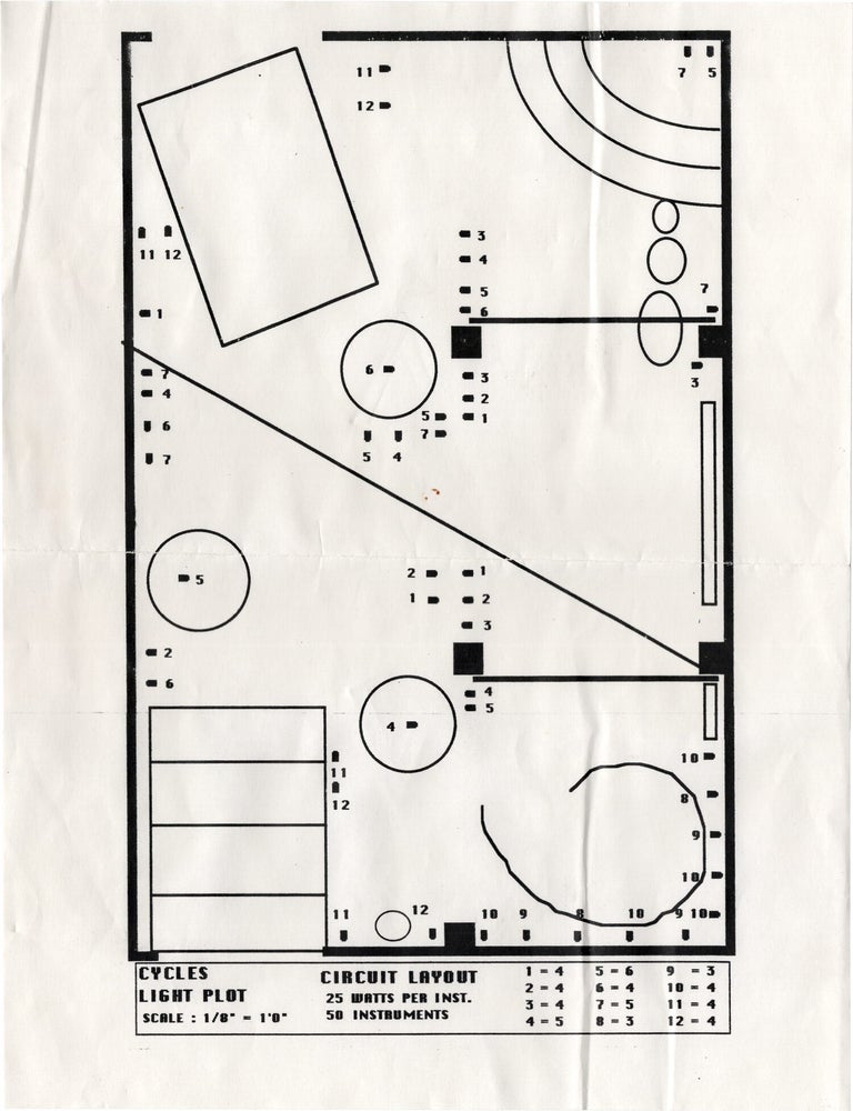 Book #168900] Small archive including an original circuit layout diagram for the installation...