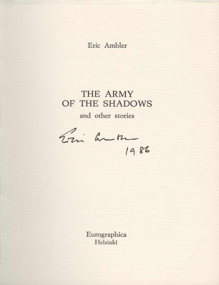 The Army of the Shadows and Other Stories