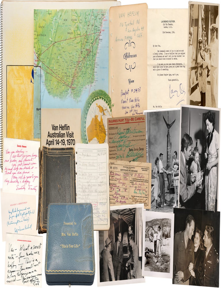 A large archive of personal paper ephemera belonging to actor Van Heflin, 1925-1971