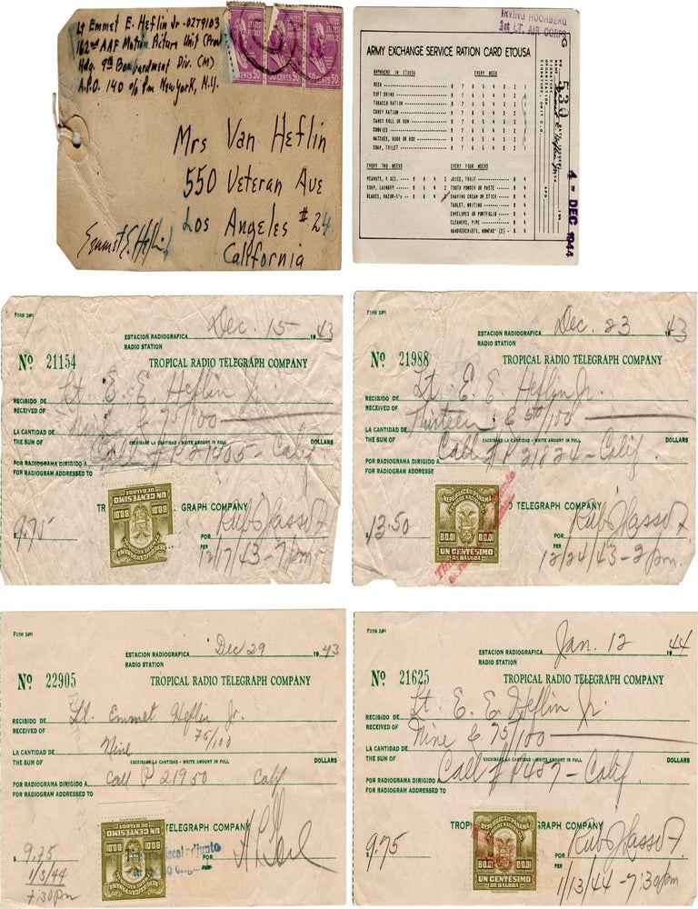 A large archive of personal paper ephemera belonging to actor Van Heflin, 1925-1971