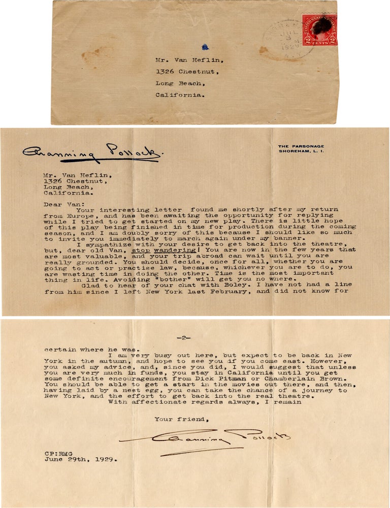 A large archive of personal paper ephemera belonging to actor Van Heflin, 1925-1971