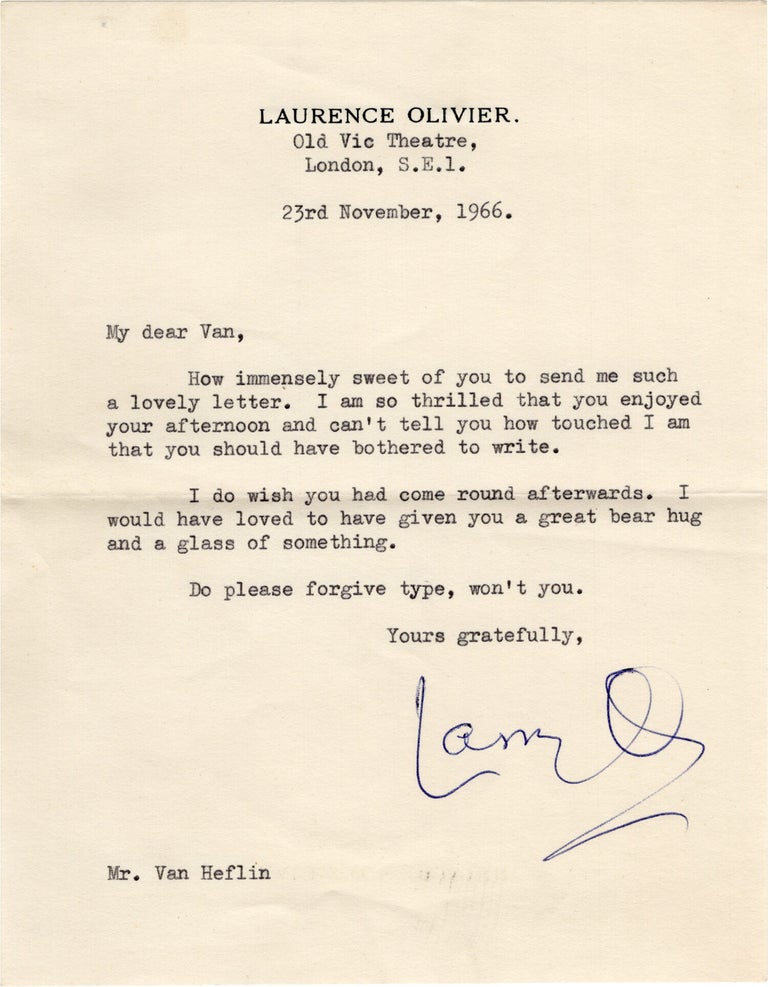 A large archive of personal paper ephemera belonging to actor Van Heflin, 1925-1971