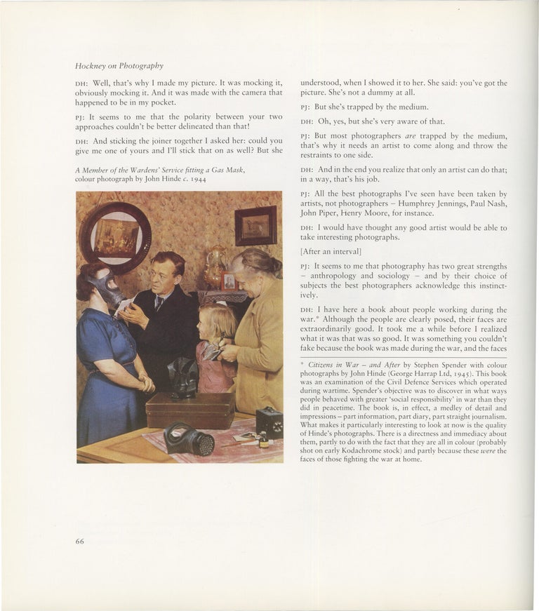 Hockney on Photography: Conversations with Paul Joyce