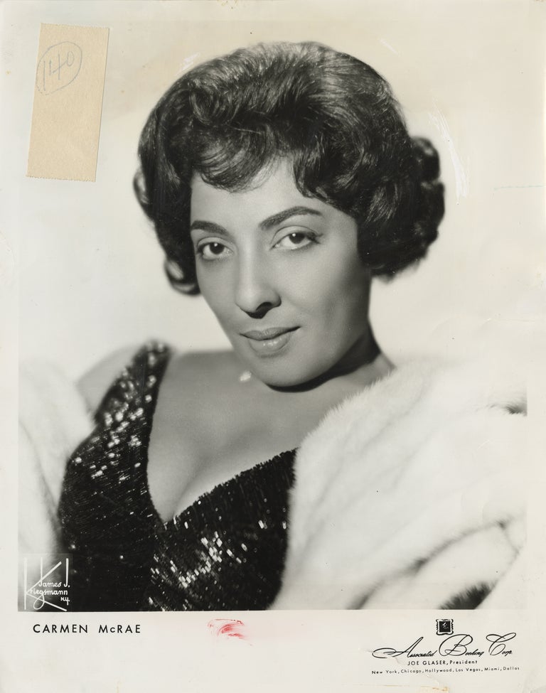 Eleven original publicity photographs of jazz vocalist Carmen McRae