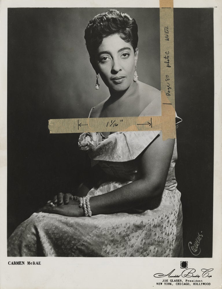Eleven original publicity photographs of jazz vocalist Carmen McRae