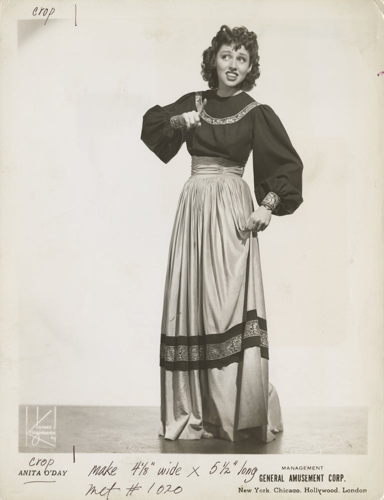 Nine original photographs of Anita O'Day, circa 1950s-1970s