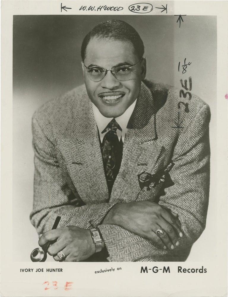 Two original publicity photographs of Ivory Joe Hunter