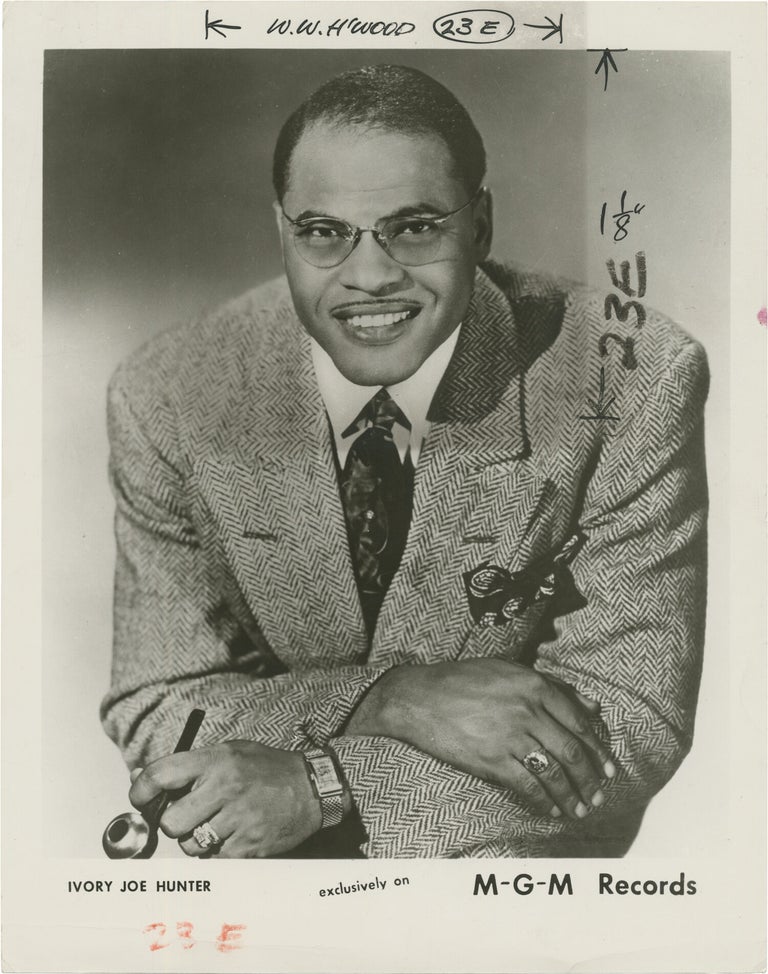 Two original publicity photographs of Ivory Joe Hunter