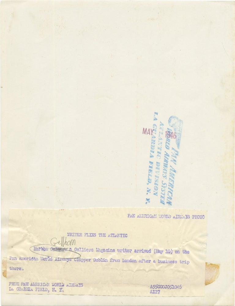 Three original photographs of Martha Gellhorn, 1941-1946