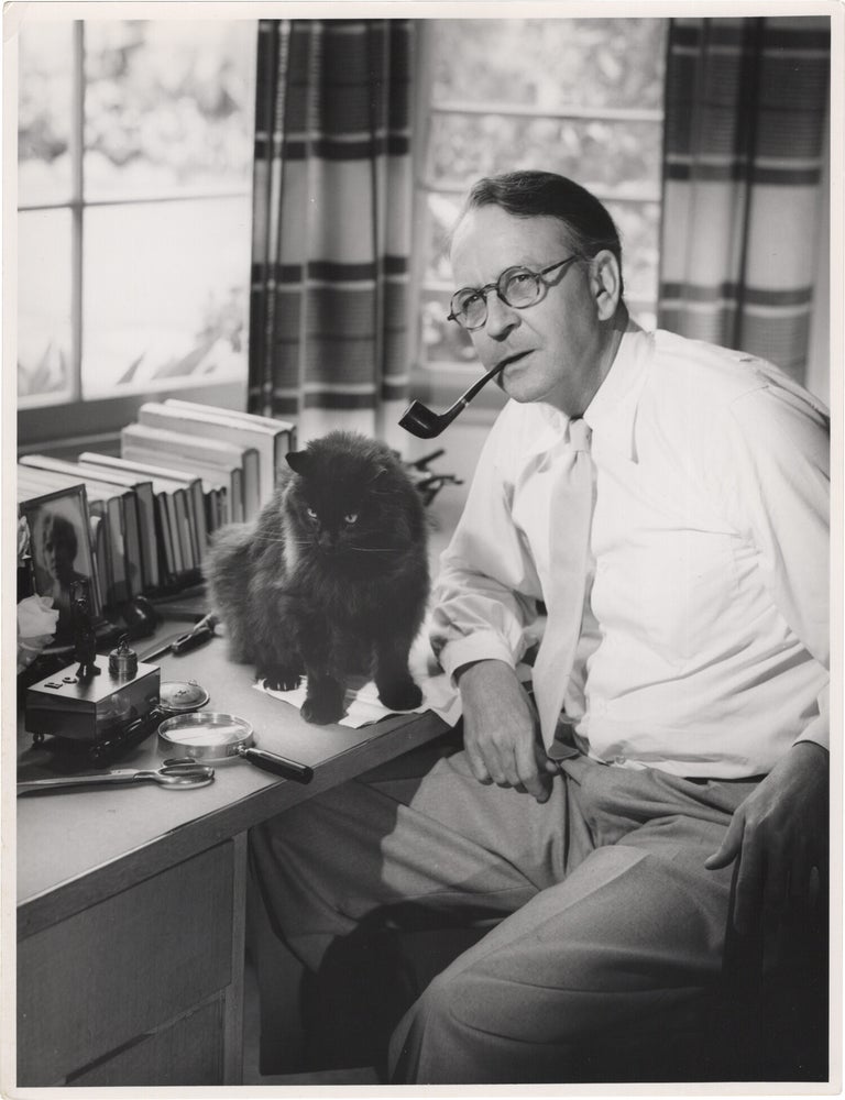 Two original double weight photographs of Raymond Chandler, 1945