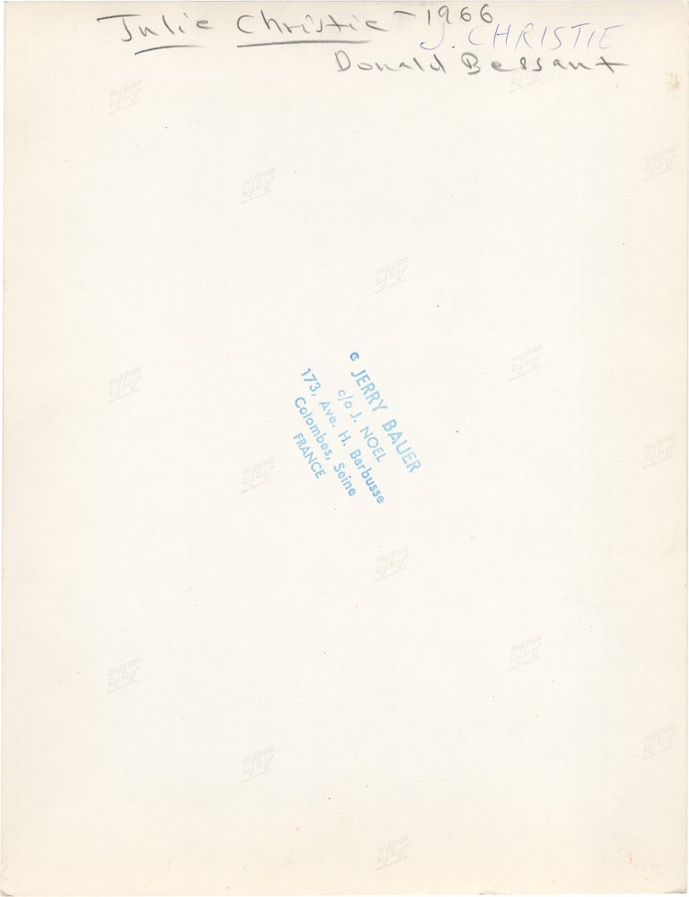Three original double weight photographs of Julie Christie and Donald Bessant, 1966