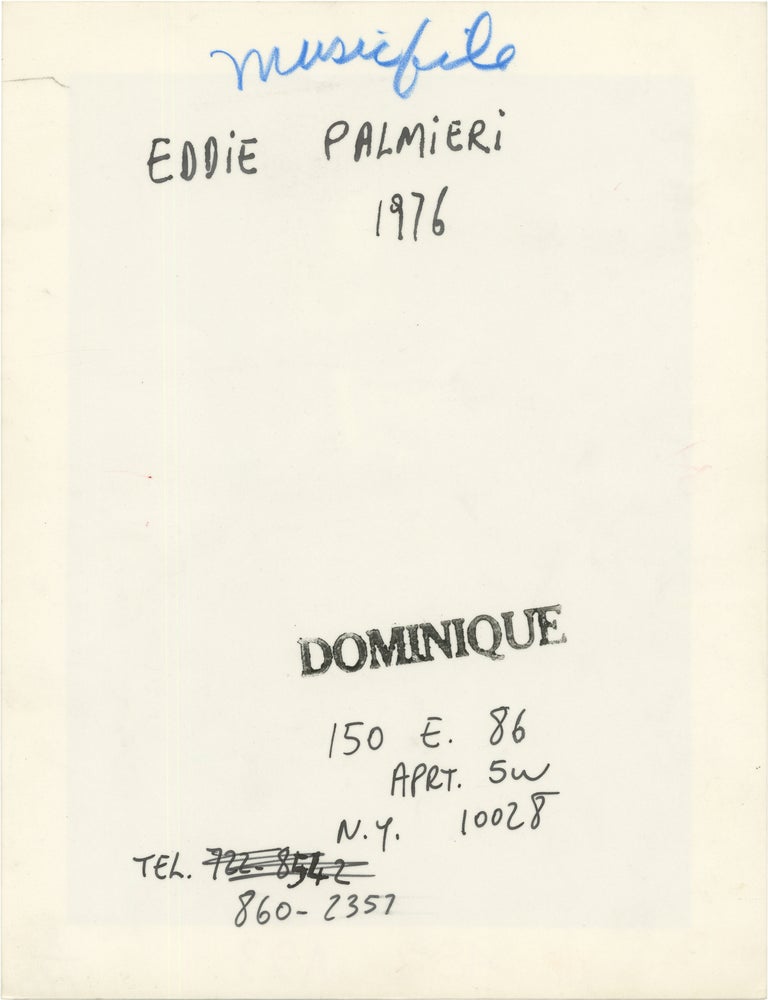 Four original photographs of Eddie Palmieri, circa 1970s
