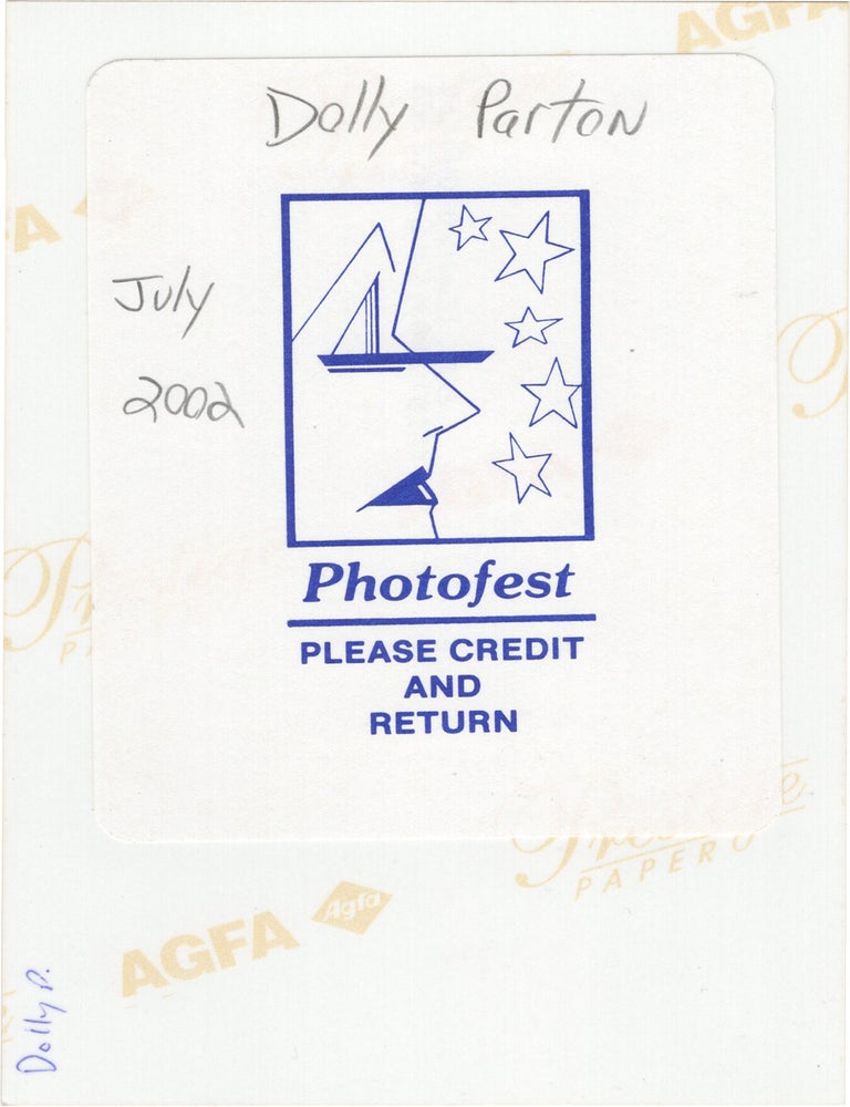 Collection of eight original vernacular color photographs of Dolly Parton performing on The Today Show Summer Concert Series, July 5, 2002
