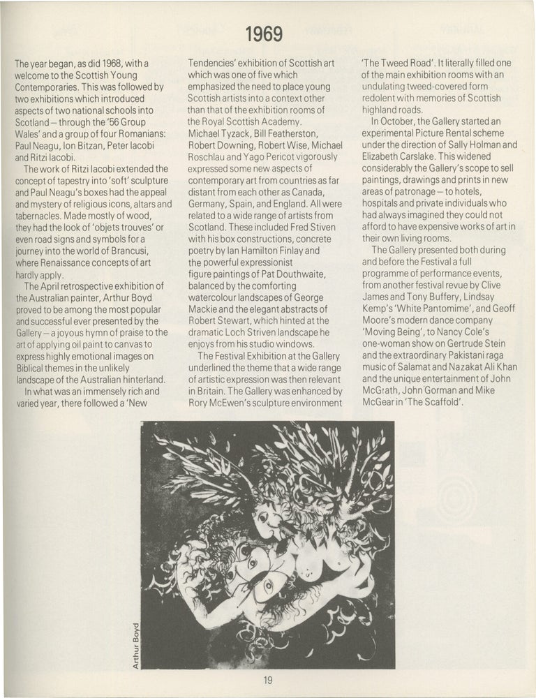 The Richard Demarco Gallery Edinburgh Catalogue to the 1966-1976 10th Anniversary Exhibition: Paintings, sculpture, drawings, and prints acquired by Scottish public and private collections through the gallery and a year record of the gallery's activities