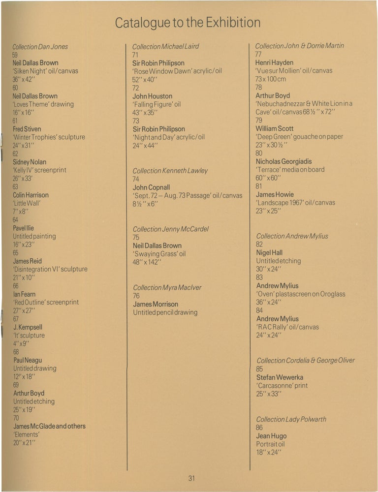 The Richard Demarco Gallery Edinburgh Catalogue to the 1966-1976 10th Anniversary Exhibition: Paintings, sculpture, drawings, and prints acquired by Scottish public and private collections through the gallery and a year record of the gallery's activities