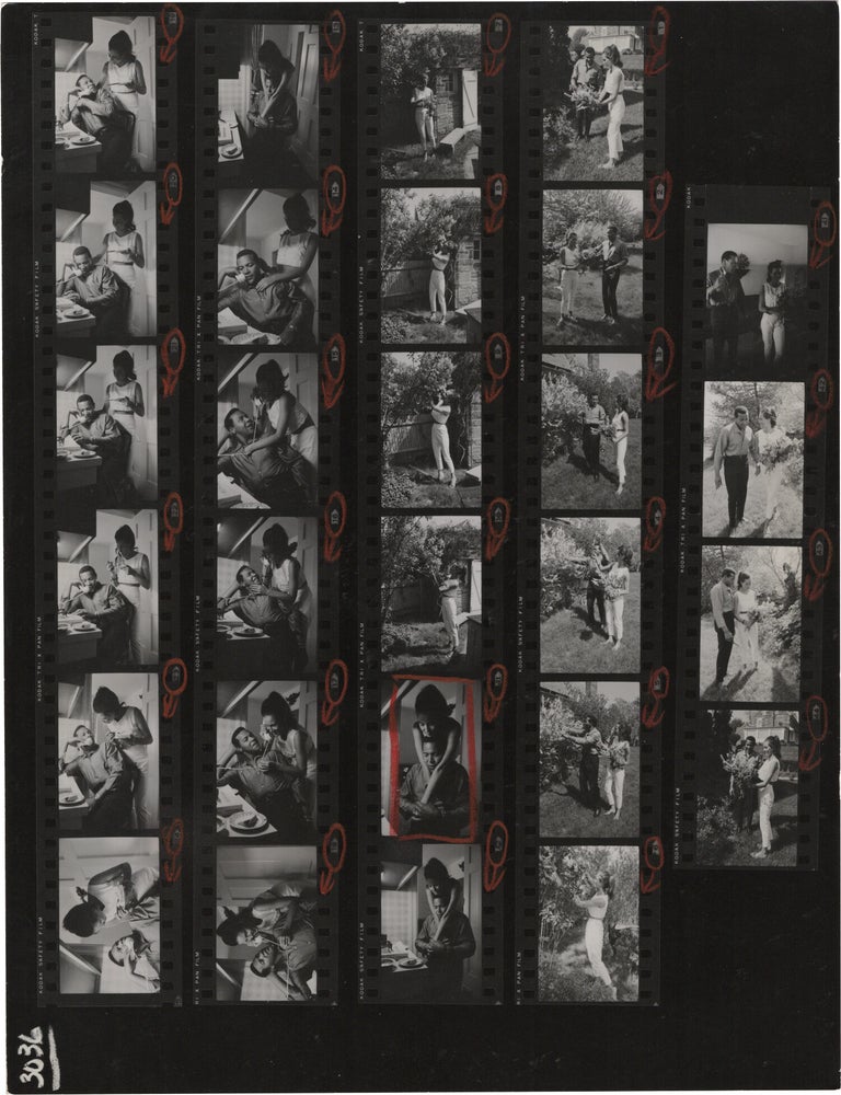 Five original contact sheets of Chubby Checker and Catharina Lodders, circa 1965