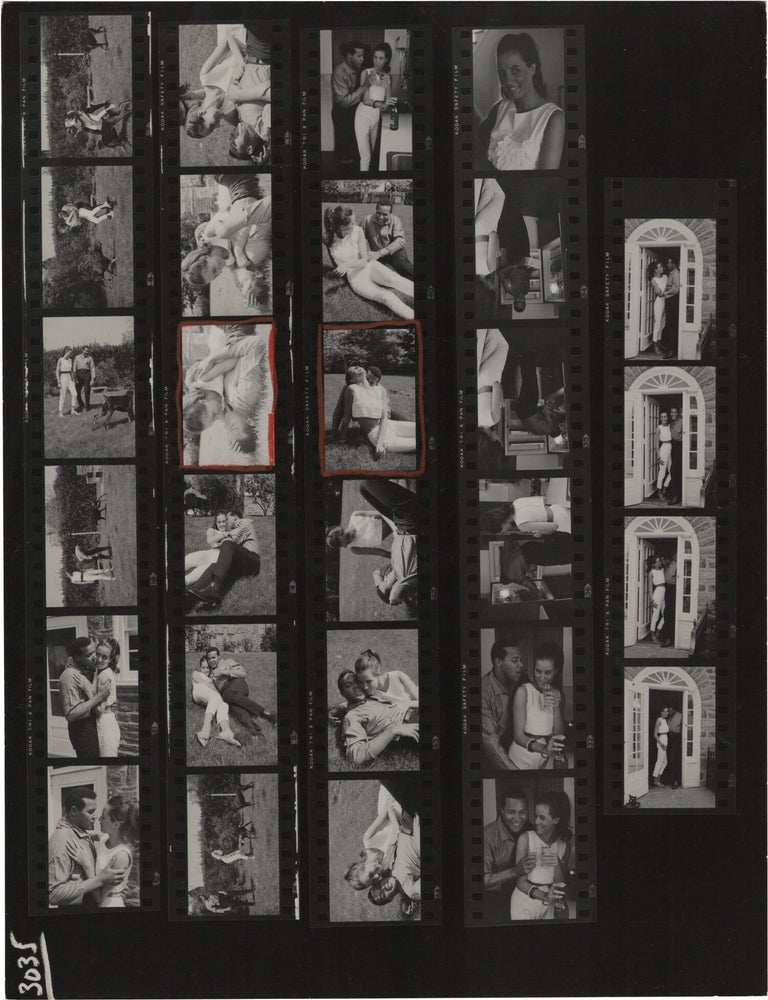 Five original contact sheets of Chubby Checker and Catharina Lodders, circa 1965