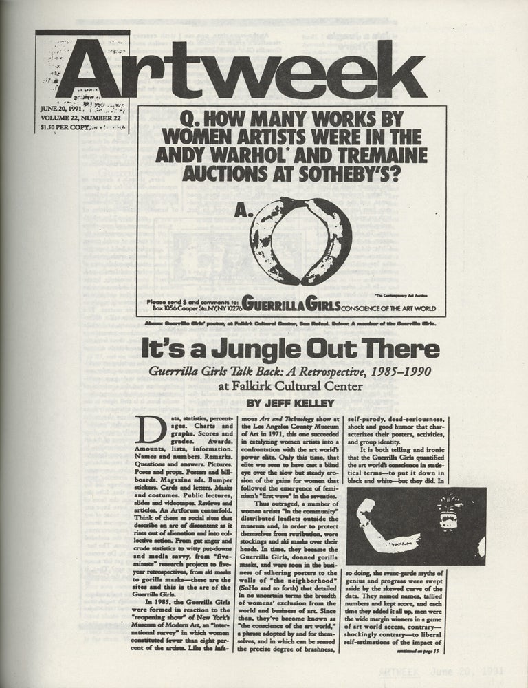 Guerrilla Girls Talk Back: The First Five Years, A Retrospective 1985-1990