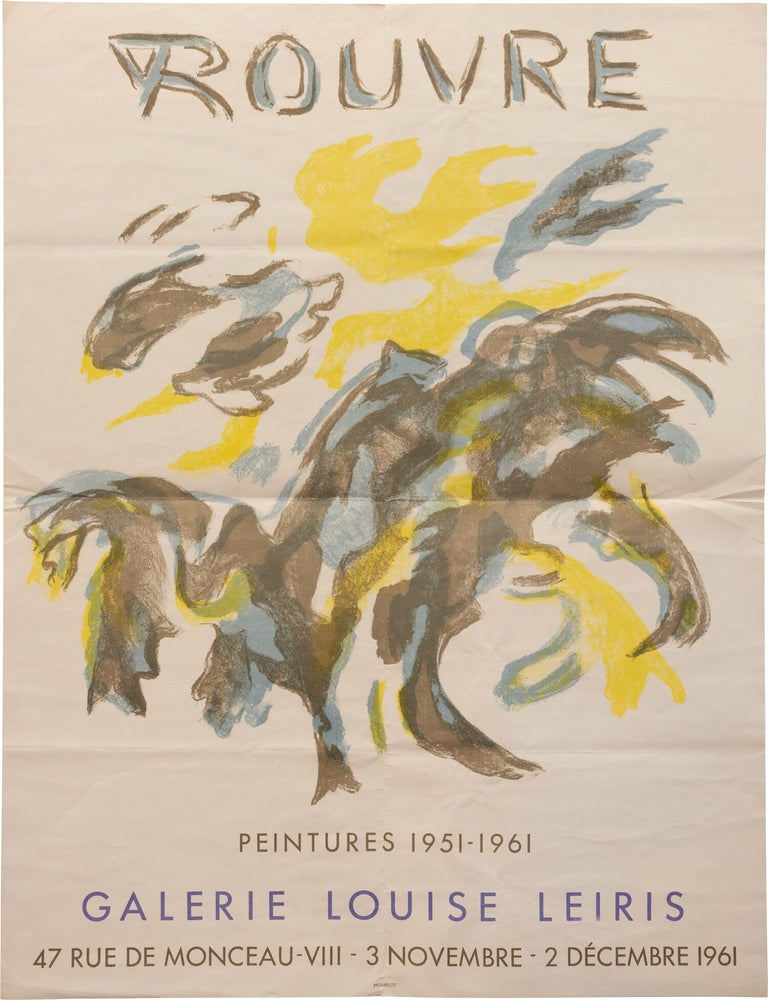 Book #170970] Peintures 1951-1961 (Original poster and catalog for the 1961 exhibition). Yves Rouvre