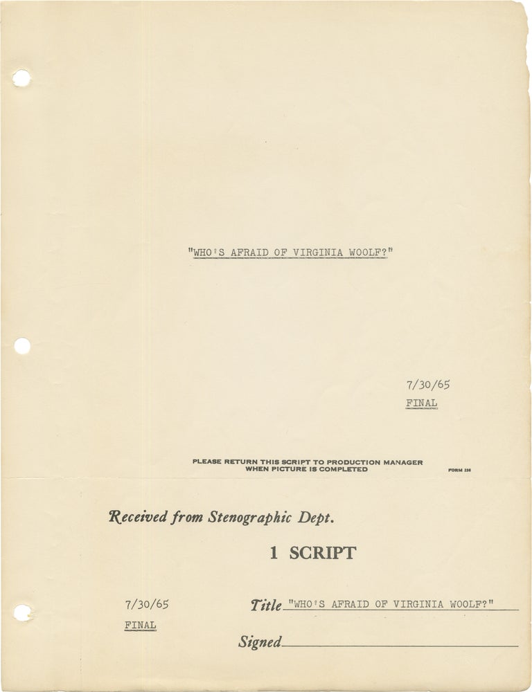 Who's Afraid of Virginia Woolf?