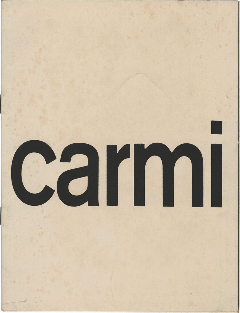 Book #171155] Eugenio Carmi (Original catalog for the 1964 exhibition). Eugenio Carmi