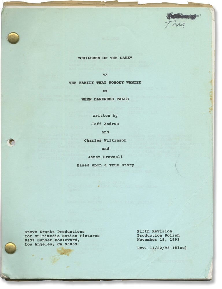Book #171211] Children of the Dark (Original screenplay for the 1994 television film). Peter...
