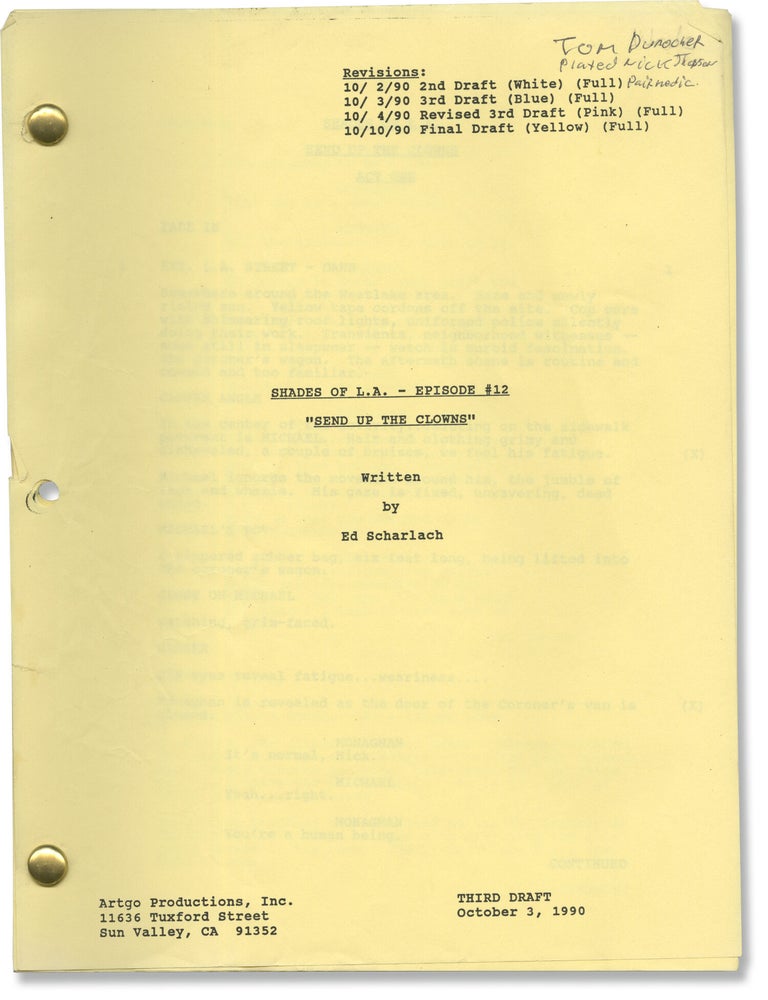 Shades of LA: Send Up the Clowns (Original screenplay for the 1991 television episode