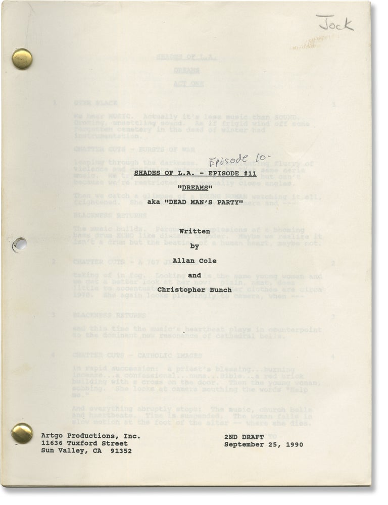 Shades of LA: Dreams (Original screenplay for the 1990 television episode