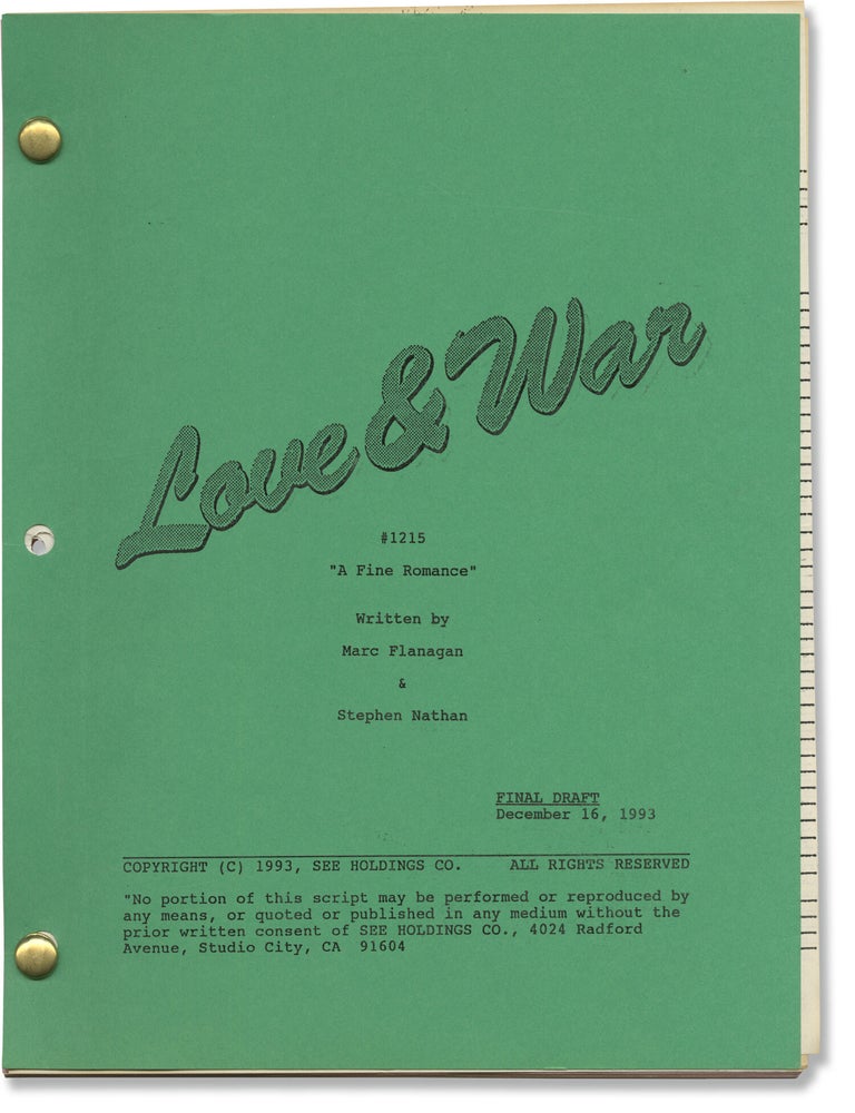 Book #171219] Love & War: A Fine Romance (Original screenplay for the 1994 television...