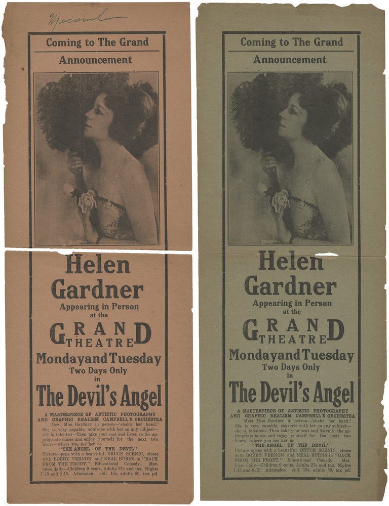 Archive belonging to silent film actress, screenwriter, and producer Helen Gardner
