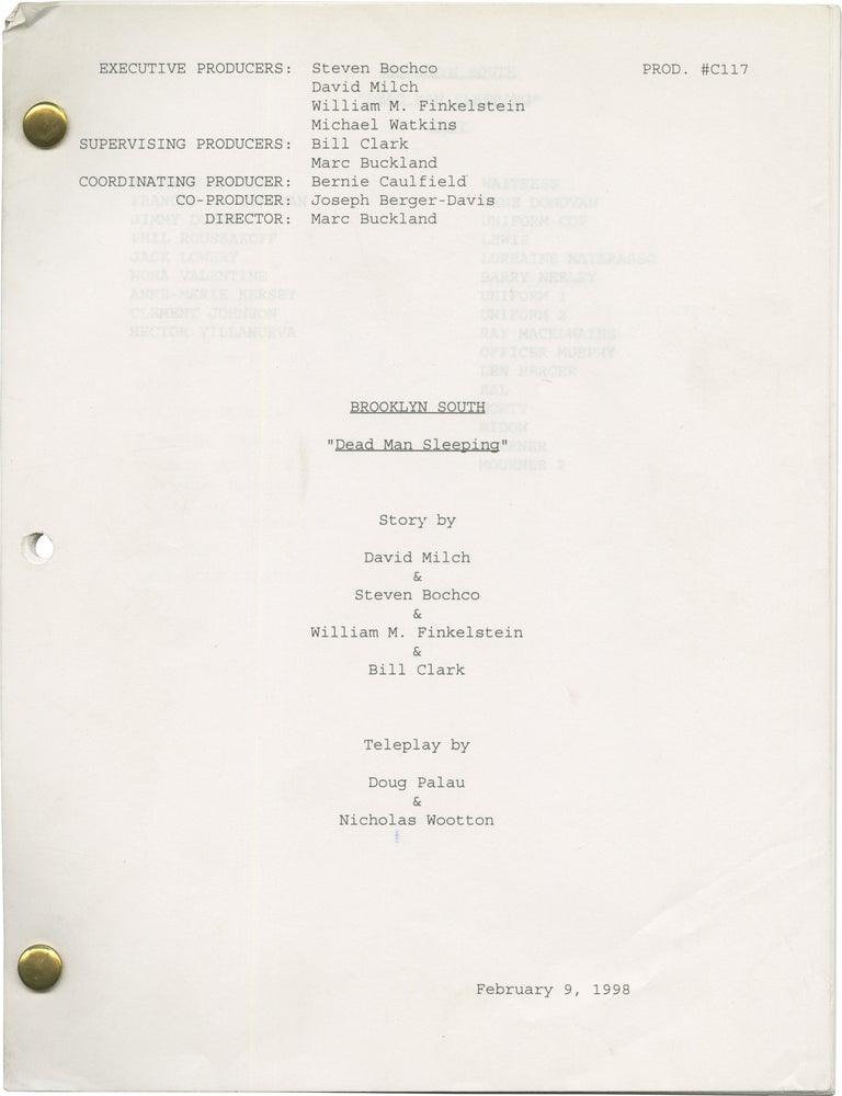 Brooklyn South: Dead Man Sleeping (Original screenplay for the 1998 television episode