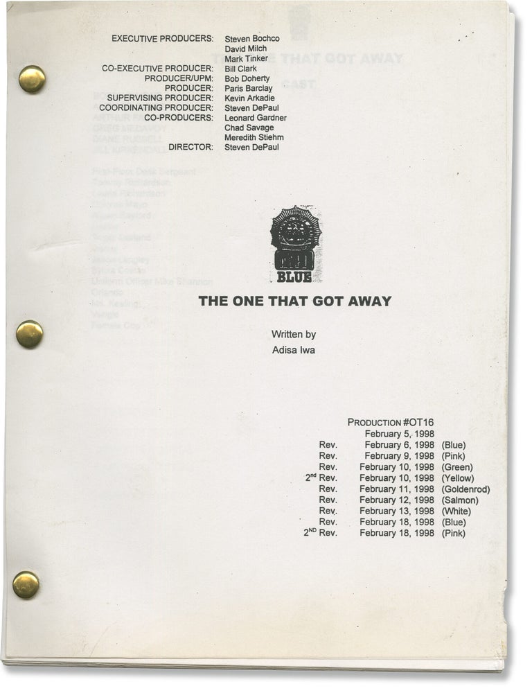 NYPD Blue: The One That Got Away (Original screenplay for the 1998 television episode