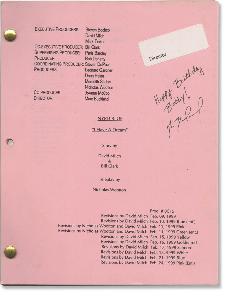 NYPD Blue: I Have a Dream (Original screenplay for the 1999 television episode