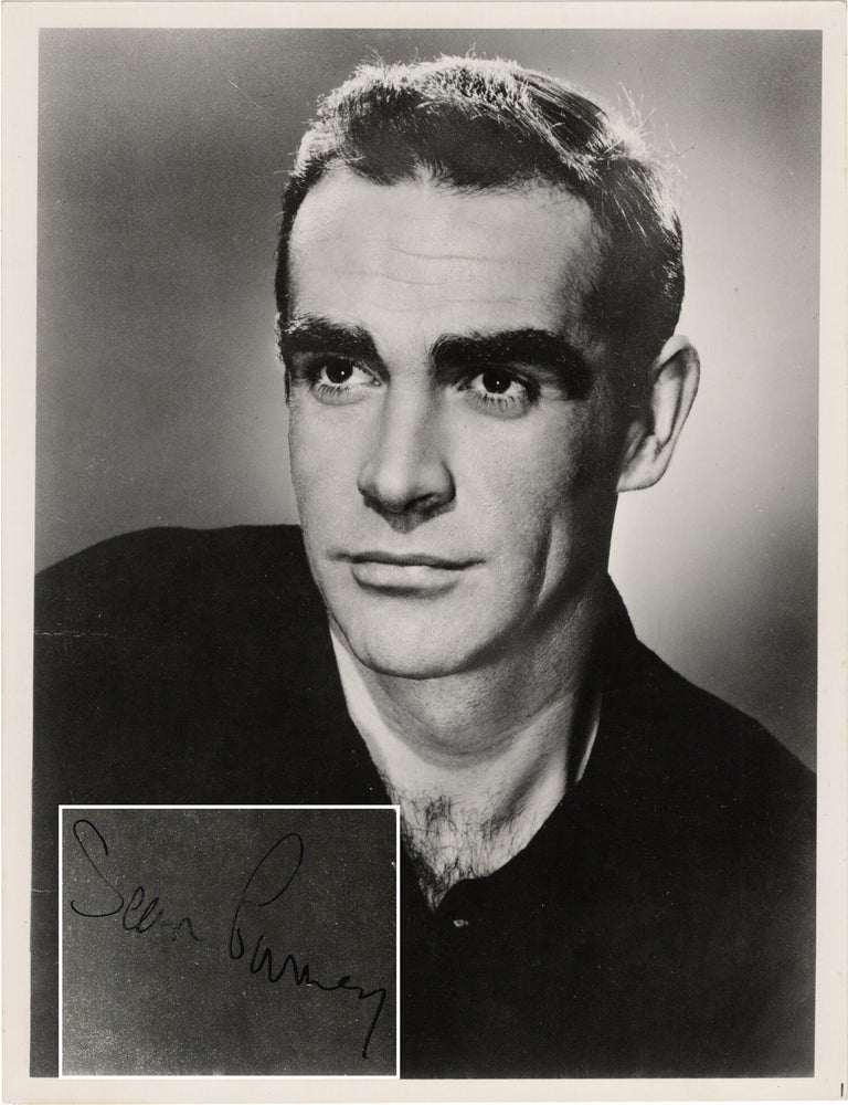 Original portrait photograph of Sean Connery in 1960, signed by Connery