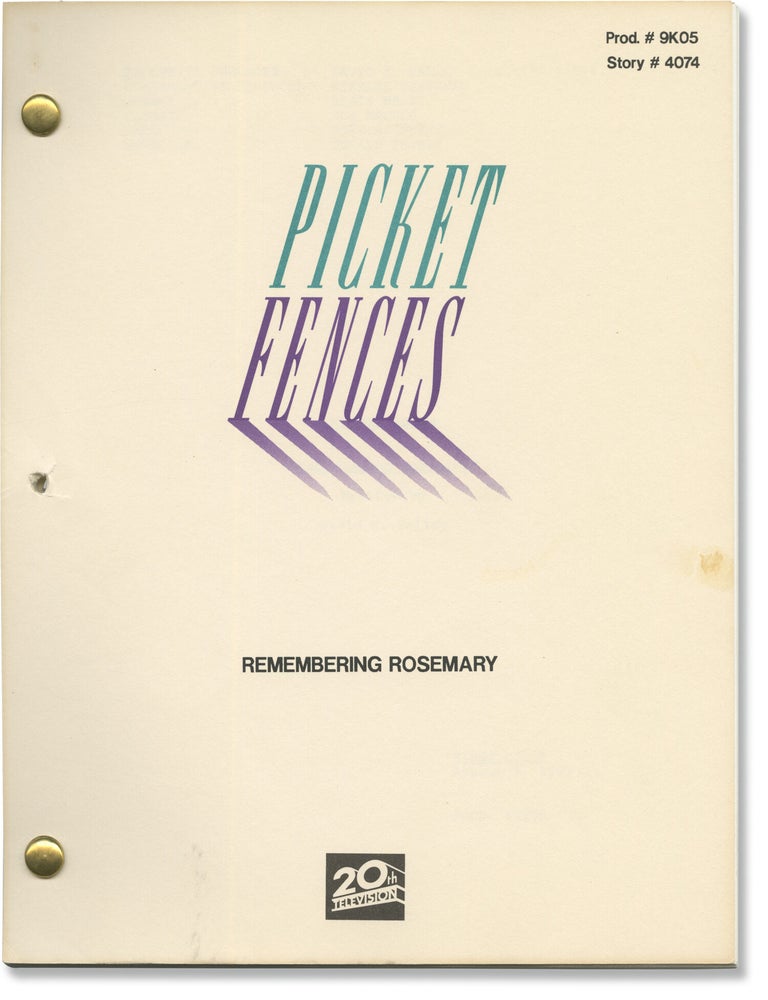 Picket Fences: Remembering Rosemary (Original screenplay for the 1992 television episode