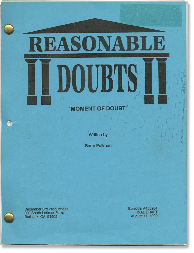 Reasonable Doubts: Moment of Doubt (Original screenplay for the 1992 television episode
