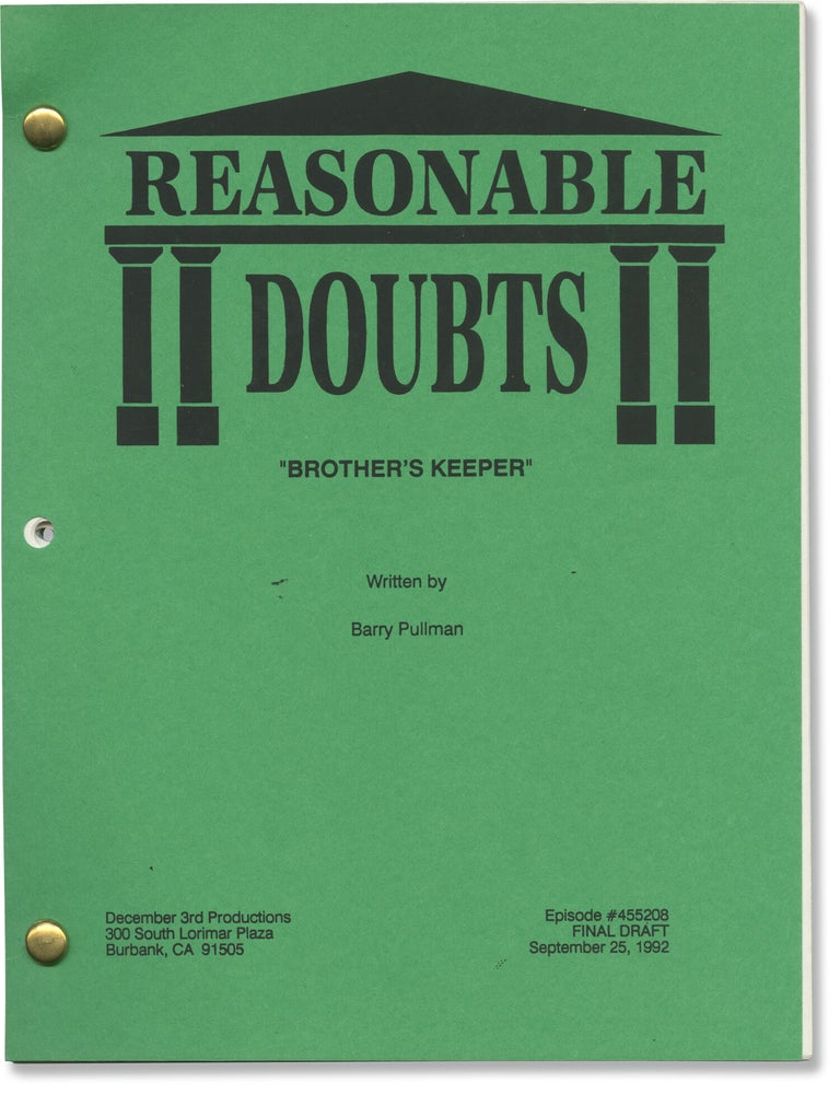 Reasonable Doubts: Brother's Keeper (Original screenplay for the 1992 television episode