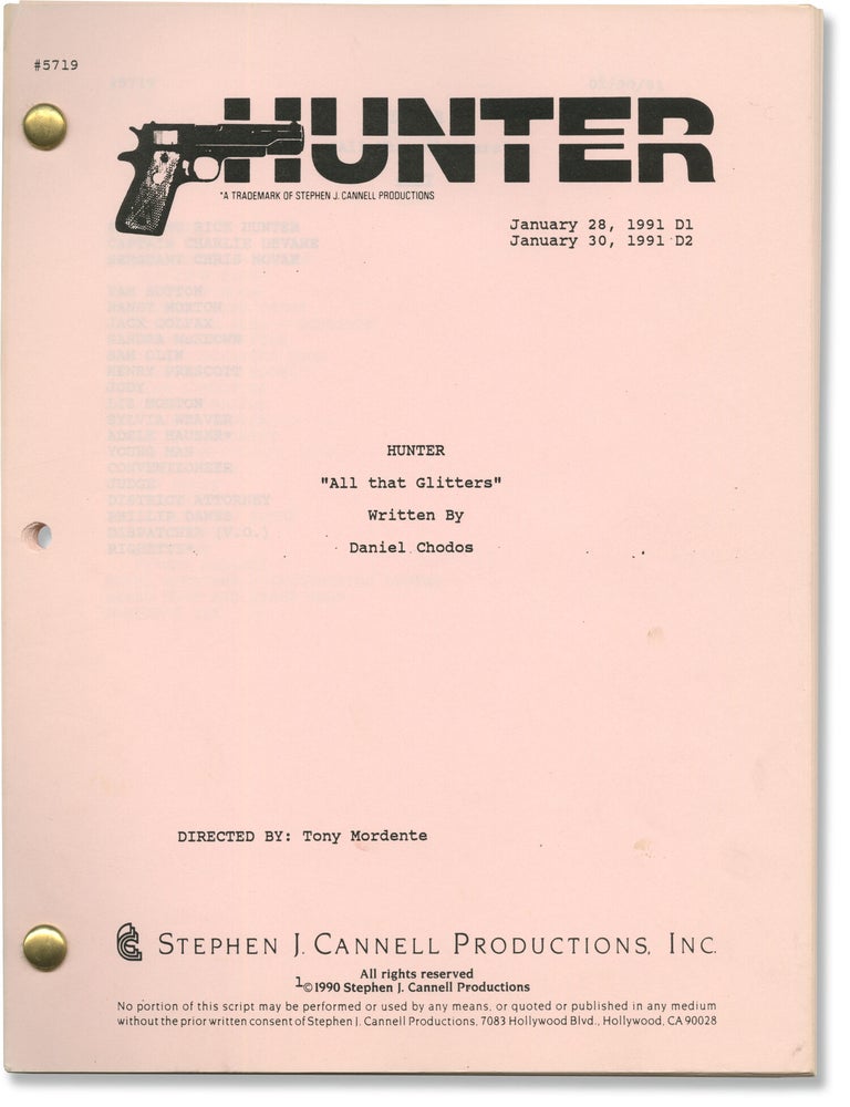 Hunter: All that Glitters (Original screenplay for the 1991 television episode
